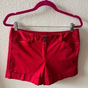 Red High Waisted White House Black Market Shorts